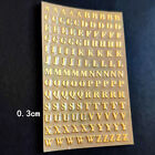 3 feuilles lettres alphabet numéro autocollants de fabrication de métal pour nail art artisanat décoration