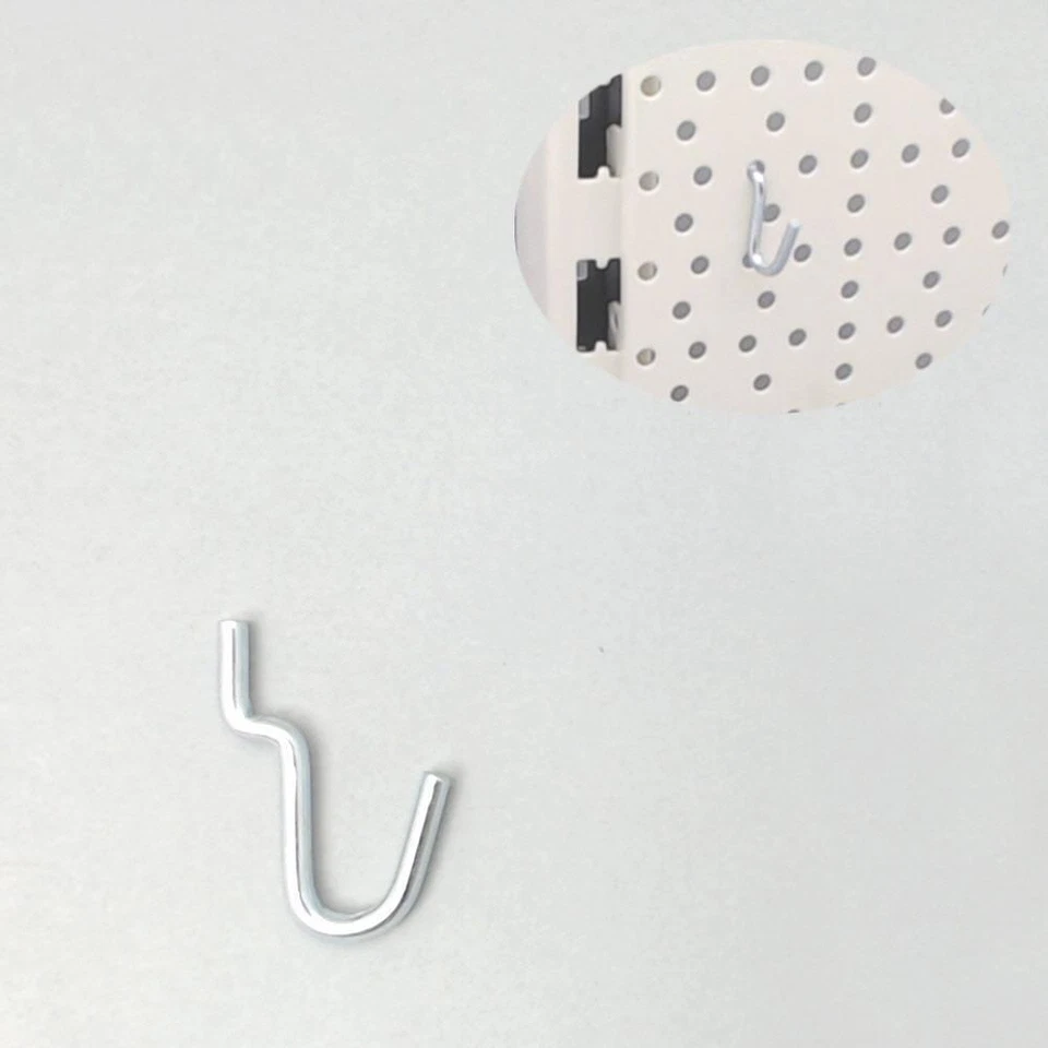 MARKENLOS HE035= 100 Lochplatten Einfachhaken H3,5 für Tegometall Lochwand Einzelhaken