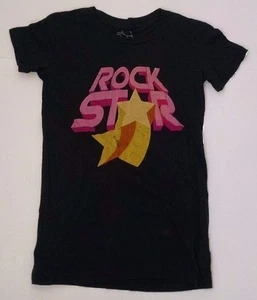 T-shirt Rock Star Goodie due maniche donna M nera 100% cotone USA - Foto 1 di 3
