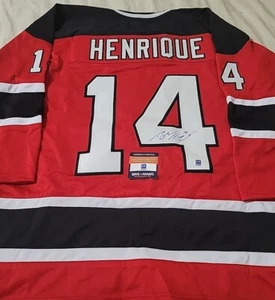 ADAM HENRIQUE SIGNED NEW JERSEY DEVILS HOCKEY JERSEY SIZE XL - Picture 1 of 5