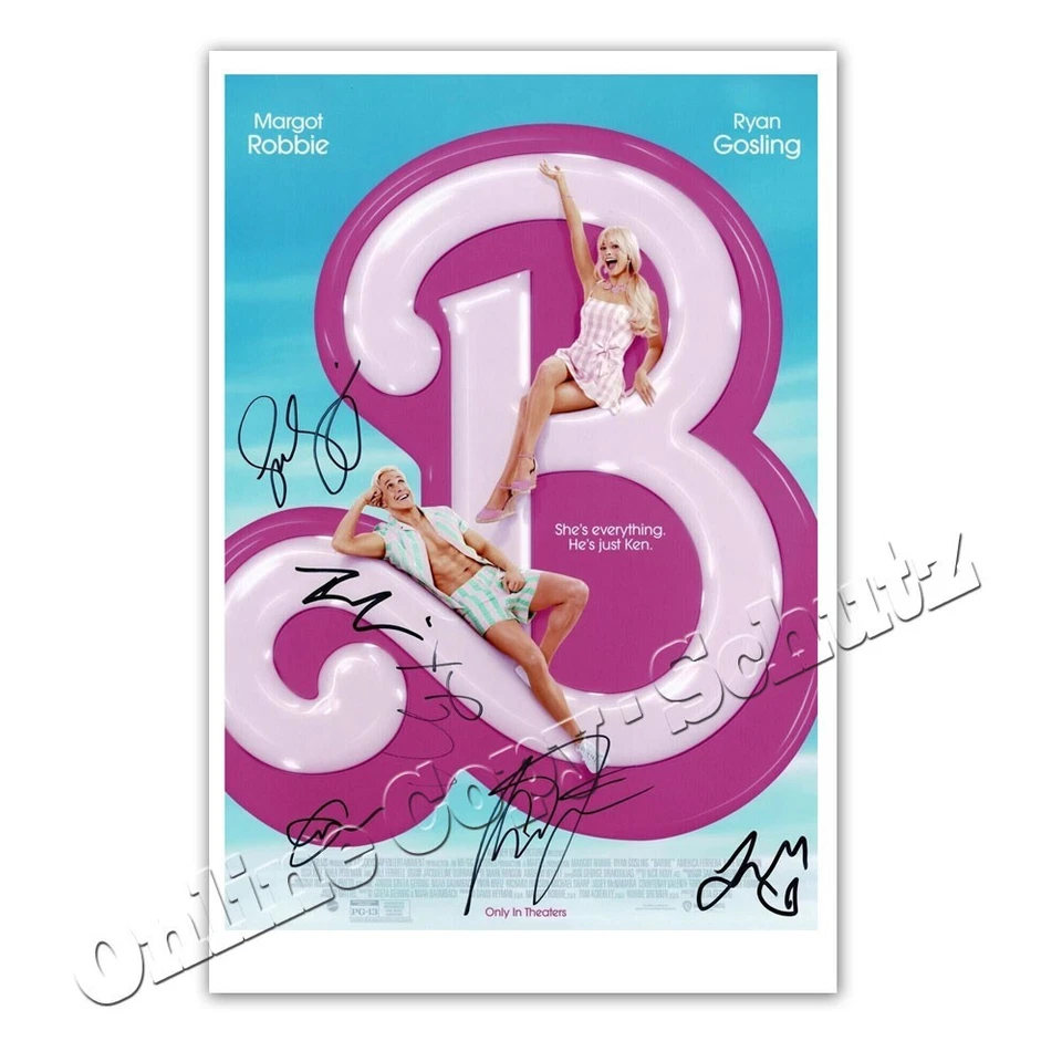 Barbie Cast singned + Margot Robbie & Ryan Gosling  +  Autogrammfoto / autograph - Bild 1 von 1
