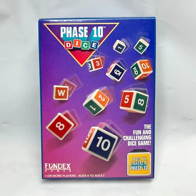 Phase 10 Dice Game Complete Fun Challenging Vintage 1993 Fundex - Image 1 of 4