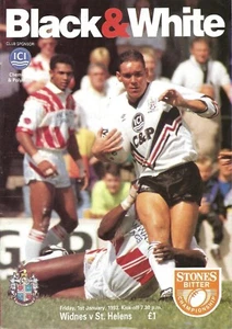 Widnes v St Helens - 1992/93 Division 1 *** plus rescheduled supplement *** - Picture 1 of 2