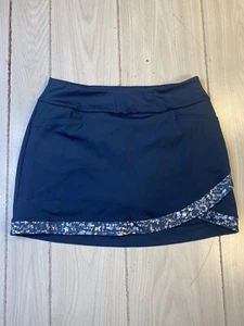 Adidas Women M Ultimate365 Aeroready Primegreen Navy Golf Skort NWT - Picture 1 of 8
