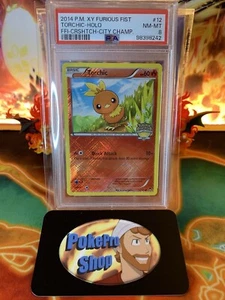 XY Furious Fist Torchic Holo 12 Crosshatch City Championships - PSA 8 NM-MT - Picture 1 of 3