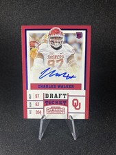 2017 Panini Contenders Draft Picks Ticket Blue Foil Charles Walker #207 Auto