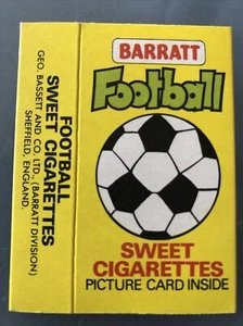 Soccer 1977 SWEET CIGARETTE PACKET/BOX EXCELLENT - Picture 1 of 2