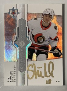 21-22 UPPER DECK ULTIMATE, TIM STÜTZLE ULTIMATE EMBLEMS AUTOGRAPH CARD