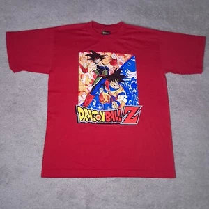 Rare Vintage Y2K Dragon Ball Z Goku Bardock T-shirt Youth XL Red - Picture 1 of 8