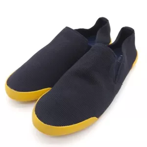 Lands' End (Womens 6.5) 483207 Stretch Slip-On Shoes Textile Flats Blue Yellow - Picture 1 of 5