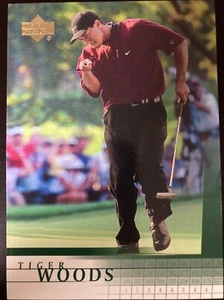 Tarjeta de novato de golf Tiger Woods 2001 cubierta superior PGA #1 (5200) - Imagen 1 de 2