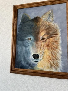 vintage wolf gemälde - Bild 1 von 5