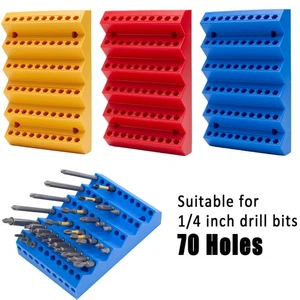Soporte para brocas de 1/4 pulgada soporte para brocas hexagonales montaje en pared estuche organizador de brocas universal - Imagen 1 de 16