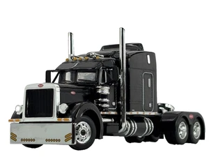 1/64 DCP BLACK PETERBILT 379 W/ 63" MID ROOF SLEEPER W/ WHALE TAIL - Picture 1 of 5