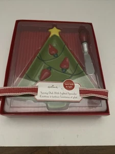 Hallmark Christmas Tree Serving Dish with Lighted Spreader - Picture 1 of 5