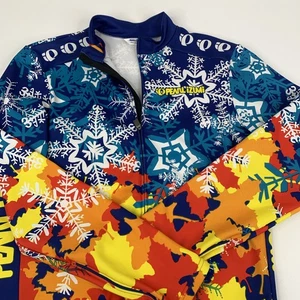 Pearl Izumi Elite Cycling Jacket Full Zip Long Sleeve Snowflake Pattern Mens M - Picture 1 of 11