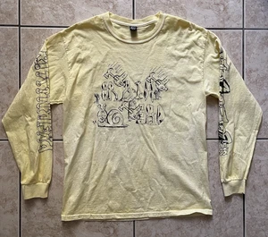 Brain Dead Leons Niñas Hombres Manga Larga Amarillo Mediano Camisa Artista Camiseta Deportiva - Imagen 1 de 24