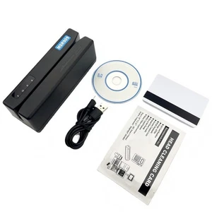 Magnetic Card Reader Writer Durable W/ 10 Blank Cards and software applications - Picture 1 of 8