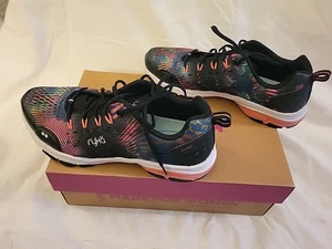 Ryka Vivid RZX Sneakers Womens Sz 9.5 Black Tie Dye Trainers Shoes Agility Cross - Picture 1 of 6