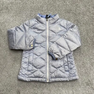 The North Face 550 Aconcagua Puffer Quilted Jacket Girls XXS Purple Full Zip Ski - Picture 1 of 17