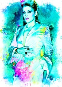 Lisa Marie Presley Celebrity 5/5 ACEO Fine Art Print By:Q Aqua