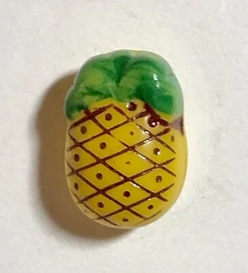 Bottone ananas giallo dipinto ~ Nuovo di nuovo piccolo - Foto 1 di 3
