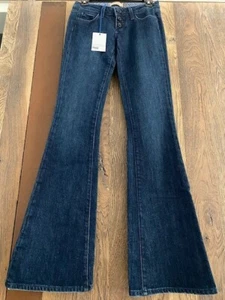Paige Damen Calabasas Jeans blau dunkel Bootcut Low Rise ausgestellt Stretch Größe 25 - Bild 1 von 3