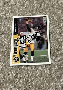 NEIL O’DONNELL Signed Autographed 1996 Upper Deck Rare Card Pittsburgh Steelers - Picture 1 of 1