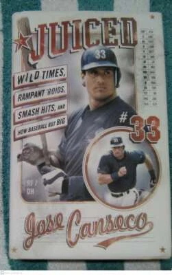 JOSE CANSECO SIGNED BOOK "JUICED" OAKLAND A'S 88 AL MVP 40/40 - Image 1 of 2