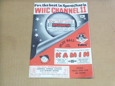 Pittsburgh Pirates, 1960 Regular Season Program, St Louis Cardinals, Scored - Image 1 of 3