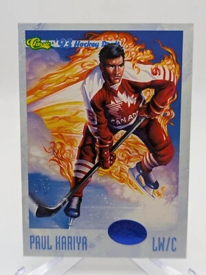 💥 Paul Kariya 1993 Classic Hockey Draft Art #113 Rookie Card; Canada NM+ - Image 1 of 2