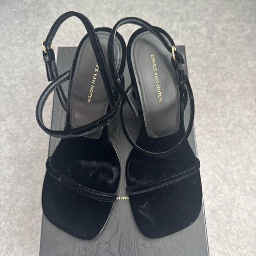 VANS Sandali Dries Van Noten donna 7.0US velluto nero edizione limitata design lusso