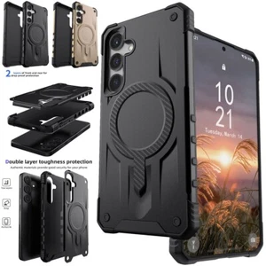 For Samsung Galaxy S25/Plus/Ultra 5G Magnetic Rugged Case Phone Heavy Duty Cover - Picture 1 of 29