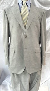 $1800 CANALI 2Bttn Lt-Gray 'Blk Lbl' suit ~ 42R ~ Matching CANALI Silk Tie - Picture 1 of 7