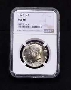 1972 Kennedy Half Dollar - NGC MS66 (#55679-L) - Picture 1 of 8