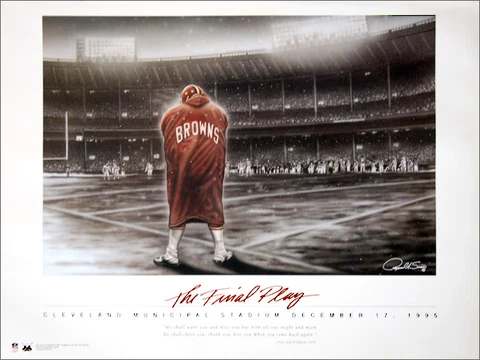 Cleveland Browns THE FINAL PLAY Municipal Stadium 12/17/1995 18x24 POSTER Print Cover