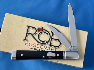 RoseCraft Blades RCT004 Holston River Surgeon's Knife Two D2 Blades Blk Micarta - Picture 1 of 7