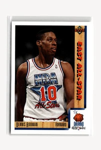 Dennis Rodman Basketball #9a 1991-92 Upper Deck Italian Detroit Pistons - Picture 1 of 2