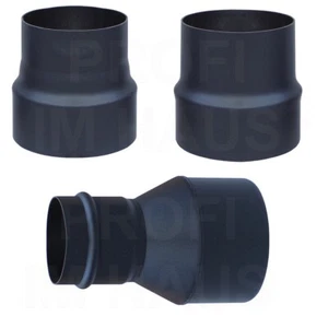 Ofenrohr Reduzierung Kamin Erweiterung Ø 80 100 120 130 150 180 200 mm Rauchrohr - Bild 1 von 12