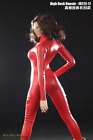 1/6 Faux Leather Bodysuit Jumpsuit For 12" Ph Ud Jiaou Hottoys Female Figure Red