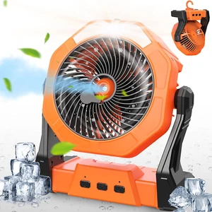 Camping Fan, Misting Fan Portable with Light & 250Ml Water Tank, 10000Mah 8 Inch - Picture 1 of 6