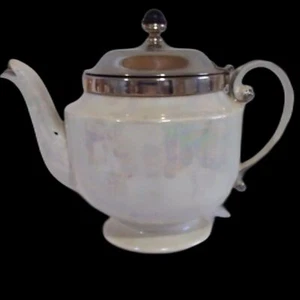 Tetera vintage con bisagras Royal Rochester Studios Art Deco brillo iridiscente - Imagen 1 de 3