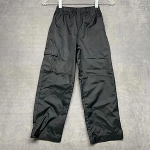 Columbia Windbreaker Track Pants Boys XS (6/7) Black 100% Nylon Straight Leg - Picture 1 of 12
