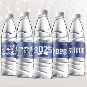 39 Pcs Graduation Water Bottle Labels 2024 Congrats Grad Stickers (Light Blue) - Picture 1 of 9