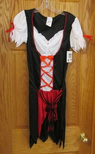 Sexy Pretty Pirate Womens Halloween Costume Dress One Size Red Black NOS - Picture 1 of 1