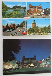 SCHWEDEN Postkarten Lot 2 x Borås Ansichtskarten Sverige Sweden Postcards - Picture 1 of 2