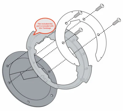 Givi BF11 bolsa de tanque con cerradura de tanque anillo de tanque brida de tanque para adaptarse a BMW Foto 1 de 2