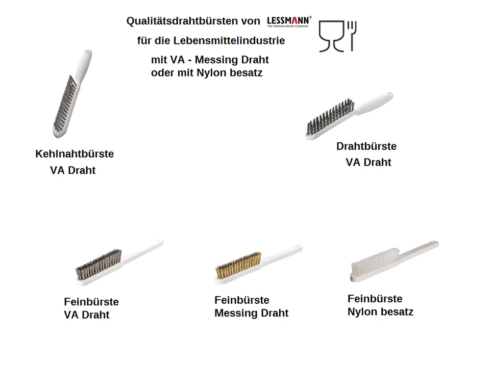 Drahtbürste Kehlnahtbürste Feinbürste LESSMANN f.Lebensmittelindustrie FEIBP  - Bild 1 von 1
