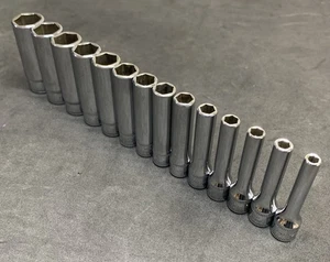 Snap-on 14pc 1/4" Flank Dr Deep Metric 4-15mm Socket Set Deepwell  Sockets - Bild 1 von 7