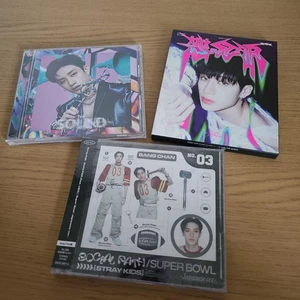 Stray Kids Bang Chan CD Lot x3 Social Path FC Ver Sealed + THE SOUND + 樂-STAR - Picture 1 of 7